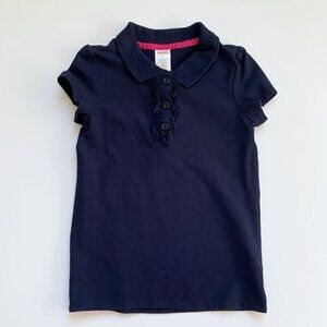 Gymboree Girl Ruffle Polo Uniform Top 6 Years